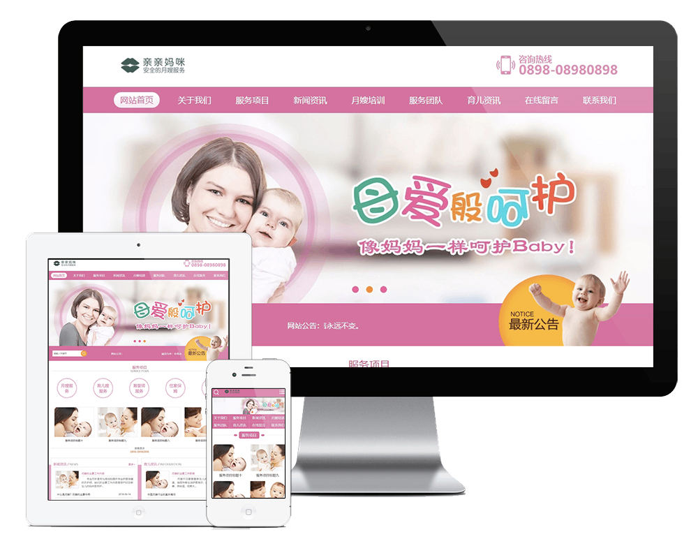 月嫂保姆家政服务类网站方案