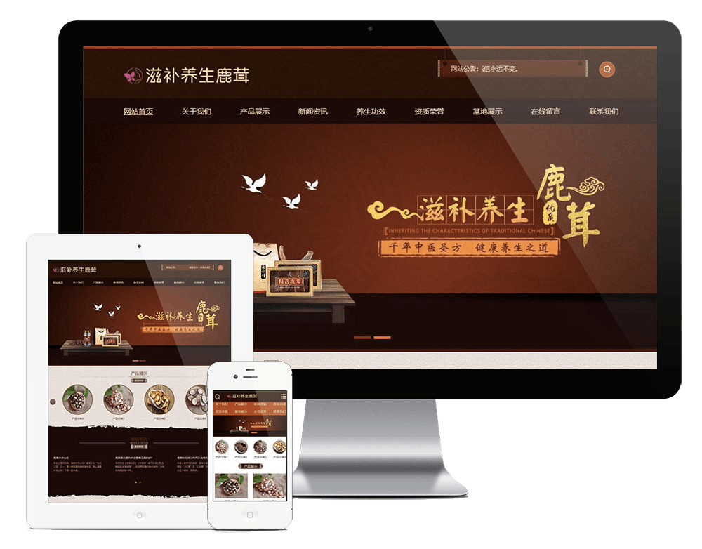 滋补养生鹿茸类网站方案